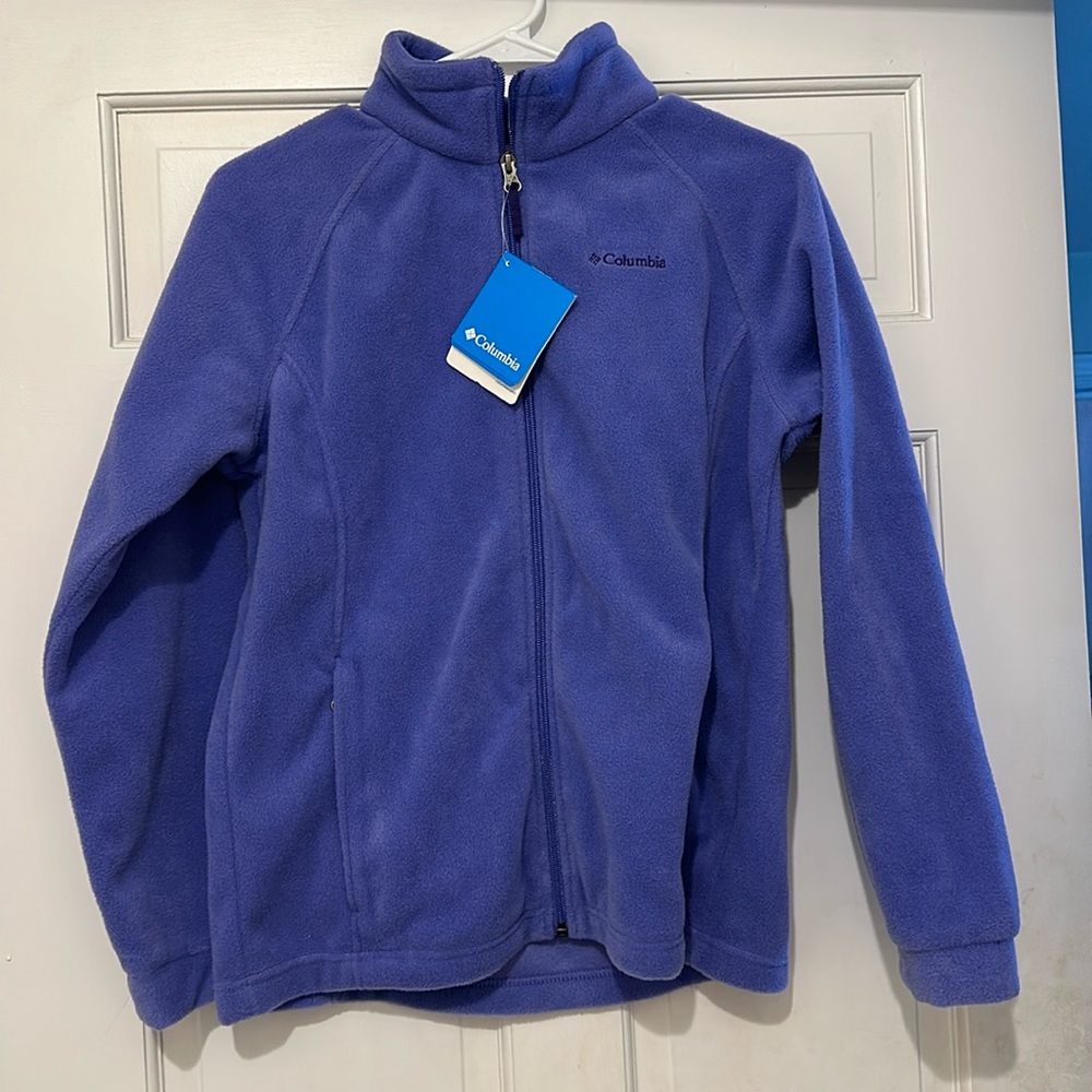 NWT KIDS Columbia Fleece Zip-up Jacket Size Youth XL but fits adult small